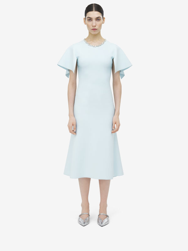 ALEXANDER MCQUEEN - Crystal Stencil Midi Dress - Item 839820Q1BEN4333
